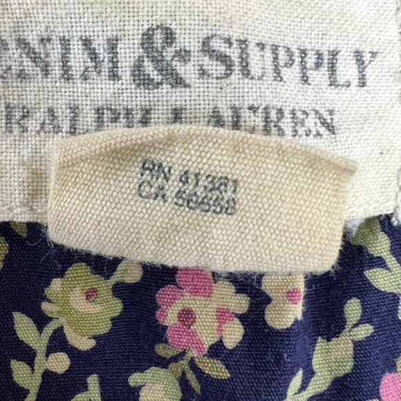 Denim & Supply Ralph Lauren Blue Floral Button-Down RL Tomboy Shirt M Medium - Picture 8 of 8